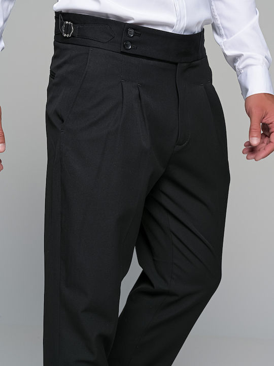 Raffaelo Pantaloni Elastic Black