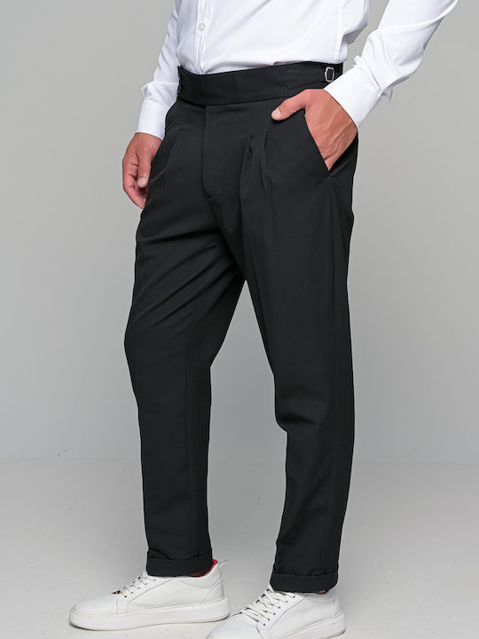 Raffaelo Pantaloni Elastic Black
