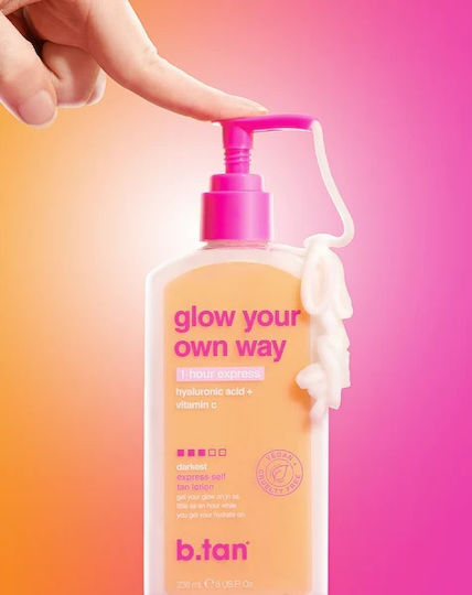 B.Tan Glow Your Own Way Express Автобронзант Лосион За Тяло 236ml
