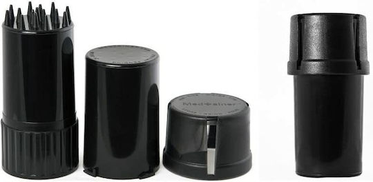Grinder Τρίφτης Πλαστικός Medtainer Αποθηκευτικό Χώρο Μαύρο