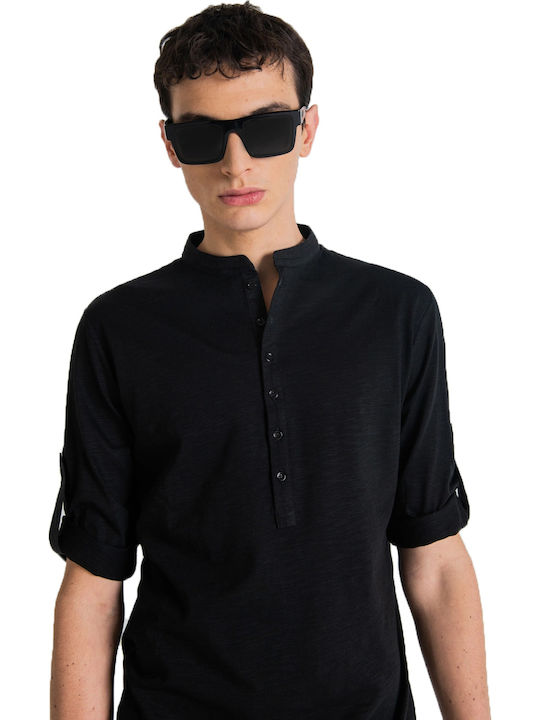 Short Sleeve Black Blouse