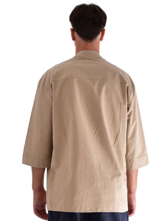 Μακρυμάνικo Πουκάμισο Beige