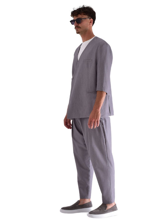 Men's Summer Suit Jacket Grey