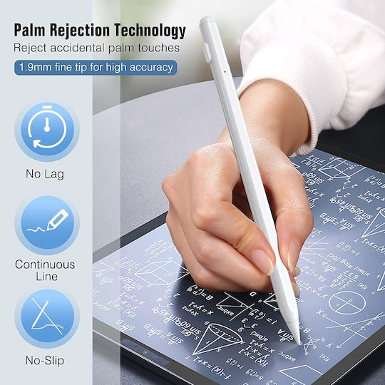 Digitale Tablet Stift mit Handflächenabweisung für iPad in Weißer Farbe