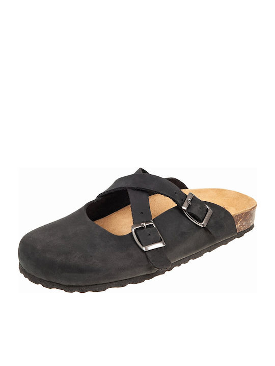 Mules mit Absatz in Schwarz Farbe