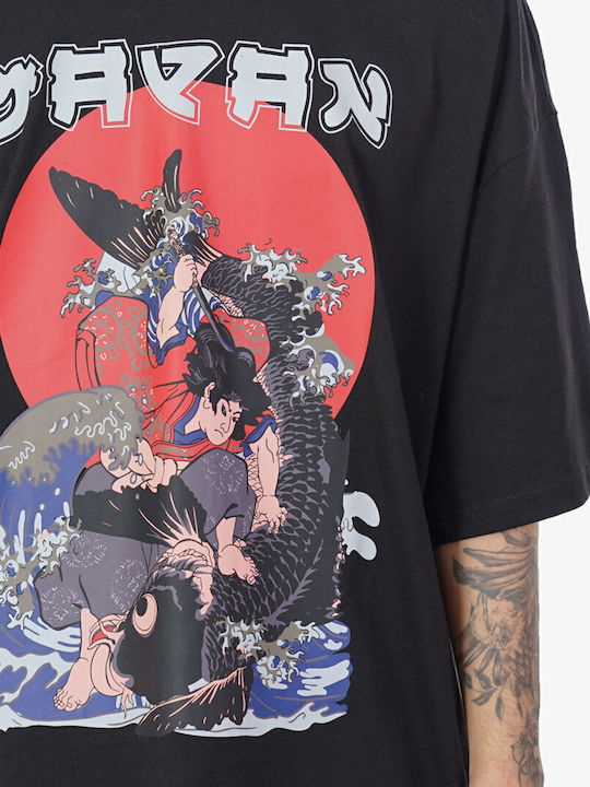 Japan Warrior T-shirt Μαυρο