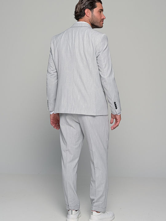 Raffaelo Men's Summer Suit Slim Fit Grey