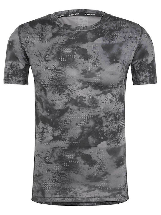 Allover Print Aeroready Αθλητικό T-shirt Μαύρο