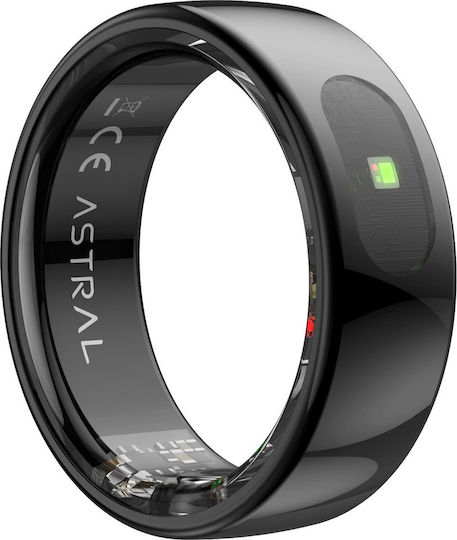 Forever Astral SR-100 Smart Ring 21.6mm Wasserdicht mit Pulsmesser Schwarz