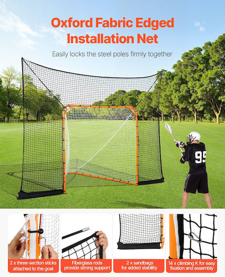 Vevor 12x9 Ft Hockey Lacrosse Torwartnetz Training Erweiterte Abdeckung