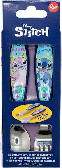 Disney Baby Cutlery Set made of Metal Blue 2pcs