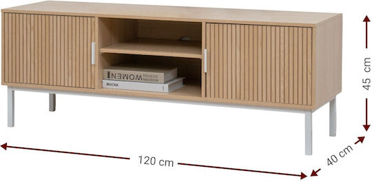 Έπιπλο Τηλεόρασης Haptic Μπεζ Μ120xΠ40xΥ45cm