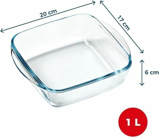 Pyrex Vas Pătrat Rezistent La Căldură Din Sticlă 5cm