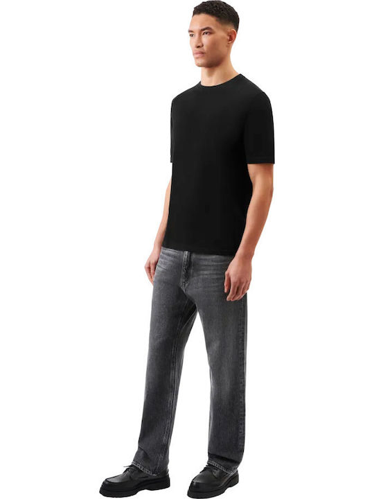 Short Sleeve Polo Sweater Black