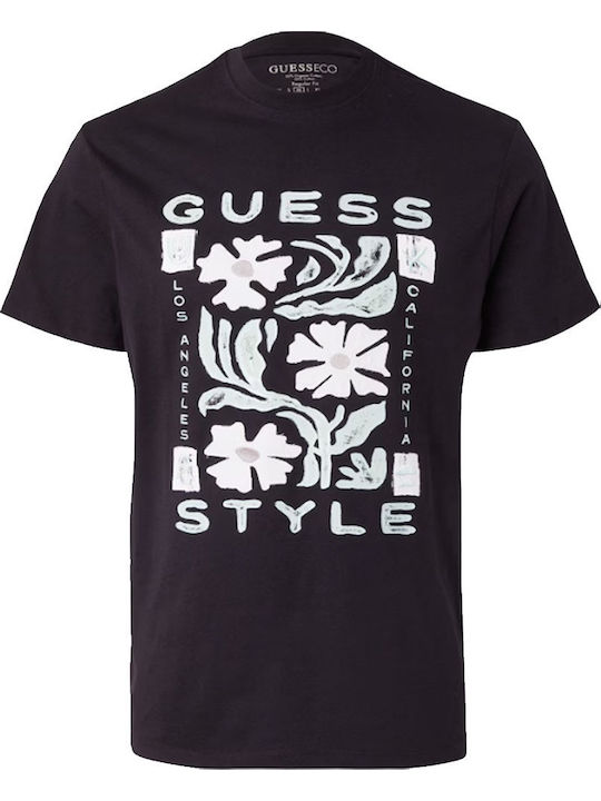 Kurzarm Herrenbluse Black