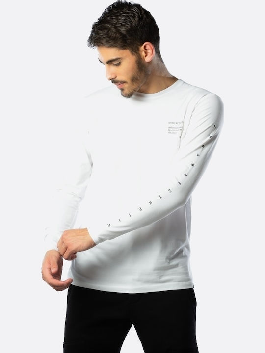 White Long Sleeve Men's Blouses