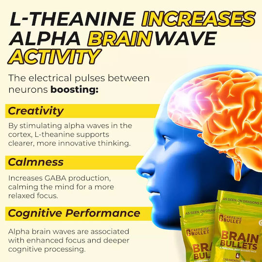 Performance Bullet Brain Bullet Ergänzung für Speicher & Konzentration 40 Kautabletten Caramental Frappe