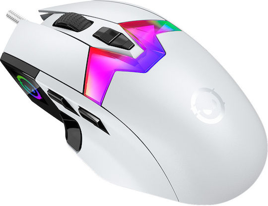 Lorgar MSP80 RGB Gaming Ποντίκι 26000 DPI Λευκό