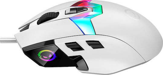 Lorgar MSP80 RGB Gaming Ποντίκι 26000 DPI Λευκό