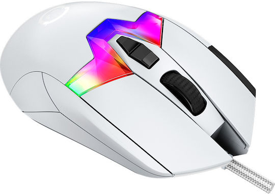 Lorgar MSP80 RGB Gaming Ποντίκι 26000 DPI Λευκό