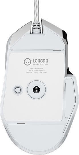 Lorgar MSP80 RGB Gaming Ποντίκι 26000 DPI Λευκό