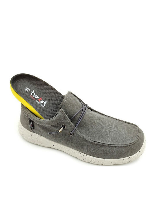 Men's Leather Moccasins Gray