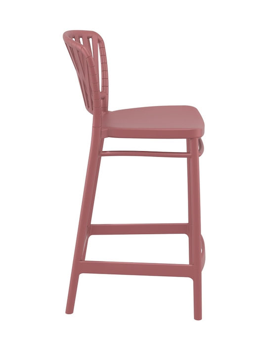 Bar Garden Stool Made of Polypropylene Marsala 48x52x96cm