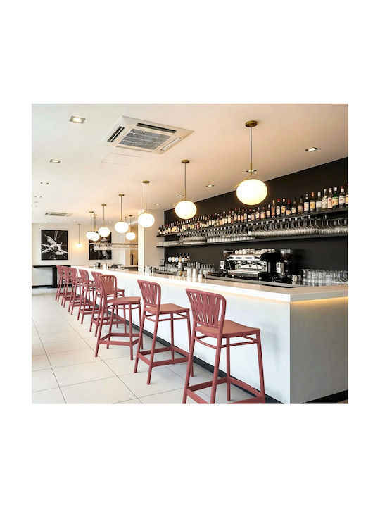 Bar Garden Stool Made of Polypropylene Marsala 48x52x96cm