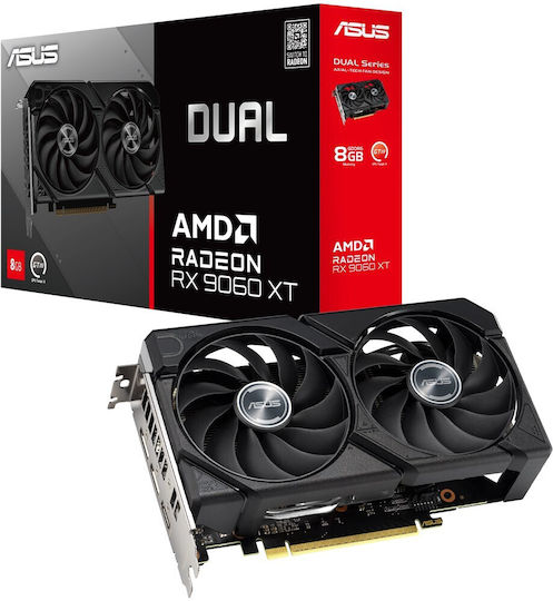 Asus Radeon RX 9060 XT 8GB GDDR6 Dual Κάρτα Γραφικών