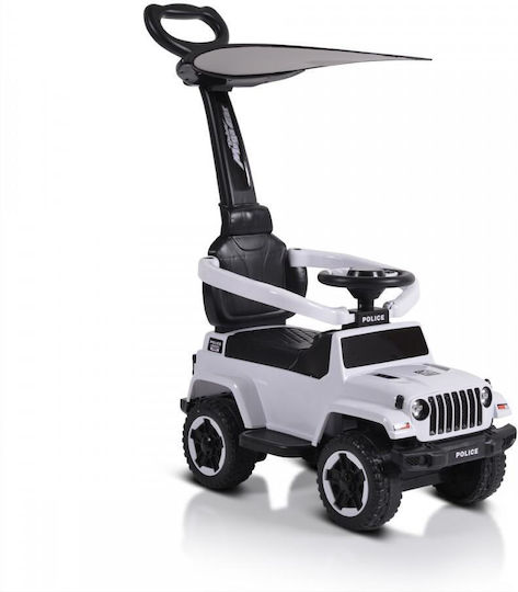 Homeone Jeep Baby Walker Car Ride On with Handlebar for 12++ Months TC-219-W White