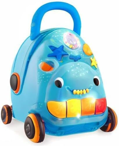 Battat Baby Push Walkers with Sounds Light Blue