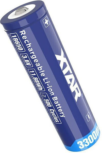 XTAR Rechargable Battery 18650 Li-ion 3300mAh 3.6V 1pcs