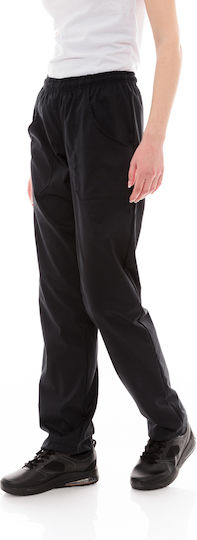 Kochhose Unisex Schwarz Mit Elastischem Bund 613elastan Black
