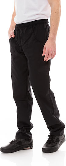 Kochhose Unisex Schwarz Mit Elastischem Bund 613elastan Black