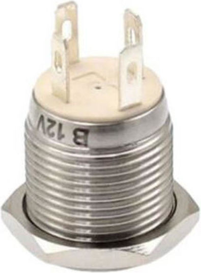 Flm16-fj-2-e-Red Push Button Φ16mm 12v Red Illuminated Kal Electronics