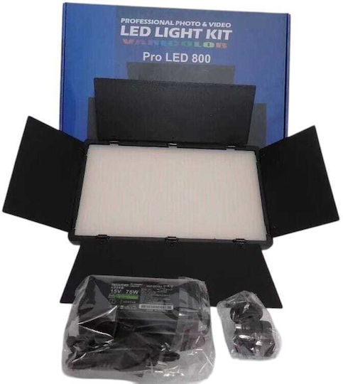 Dauerlicht Kit 3 LED Tripod Lichter Einschließlich Arvada Brightforge Led800pro – Professionelle Beleuchtung Video Foto Studio 50w 1200 Birnen Einstellbare Farbtemperatur 3200-5600k Schwarz