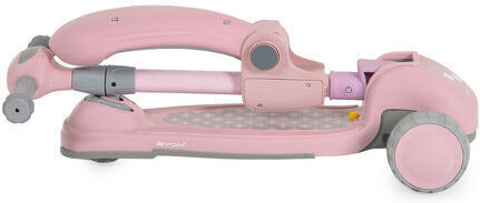 Byox Kids Scooter Foldable Checkmate 3-Wheel with Seat for 3+ Years Lace Pink
