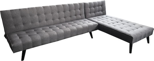 Magus Ecksofa mit Schlaffunktion und Ottomane links oder rechts Grau 254x77x74 cm