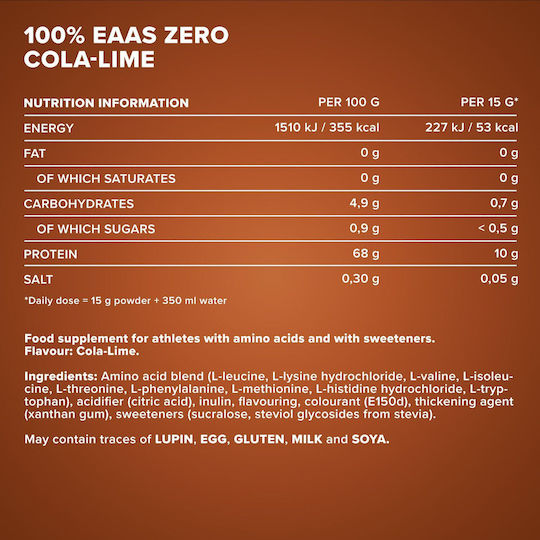 IronMaxx 100% Eaas Zero 500gr Cola Lime