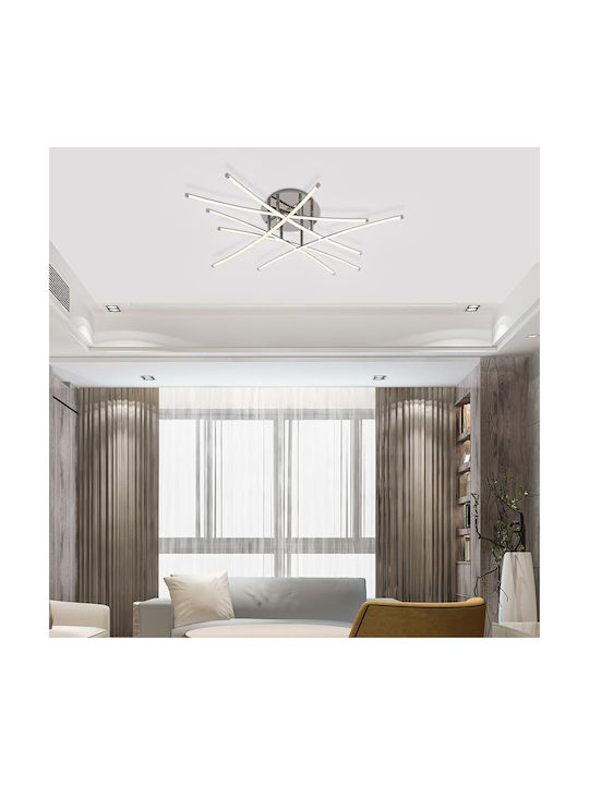 Vivalux Ceiling Mount Light 80cm Silver with Integrated LED