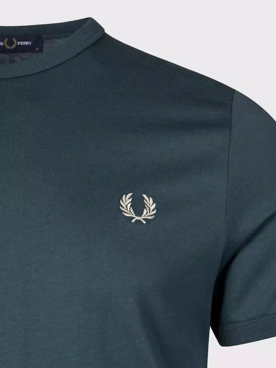 Ringer T-shirt Petrol Blue