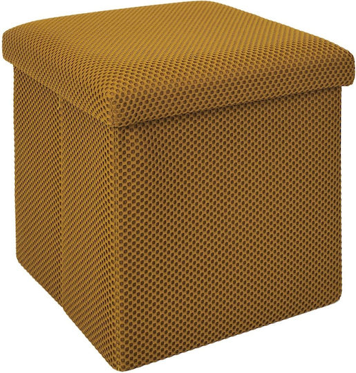 Σκαμπό Σαλονιού με Αποθηκευτικό Χώρο Yellow 38x38x38εκ.