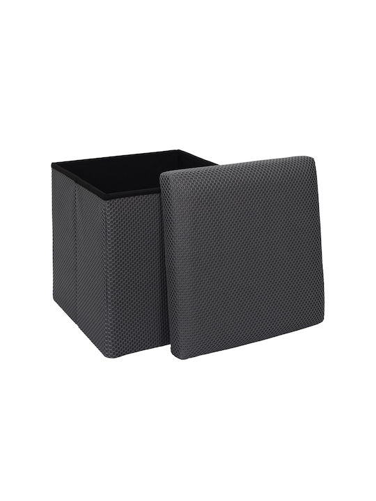 Hocker Für das Wohnzimmer Mit Stauraum Gepolstert mit Stoff Grey 38x38x38cm