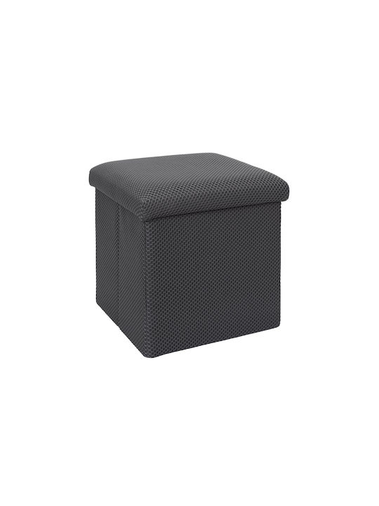 Hocker Für das Wohnzimmer Mit Stauraum Gepolstert mit Stoff Grey 38x38x38cm