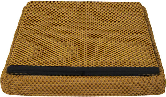 Scaune Camera de zi Cu spațiu de depozitare Tapițat cu Țesătură Yellow 38x38x38buc