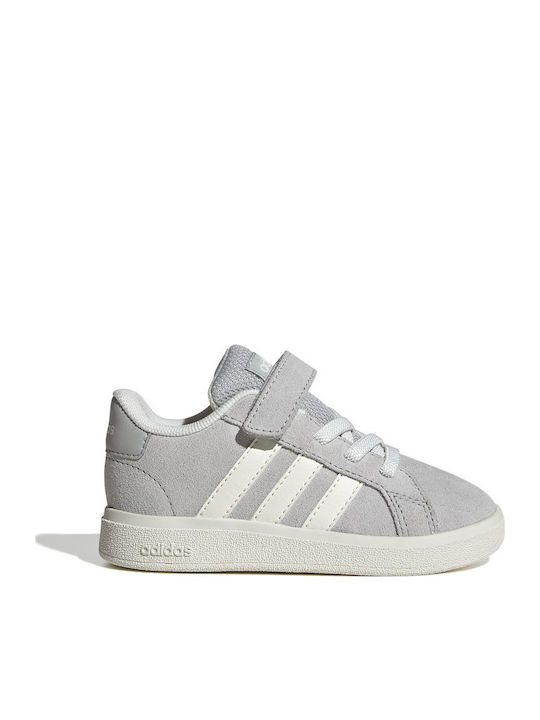 Grand Court 00s Kids Sneakers With Hoop & Loop Closure Gray