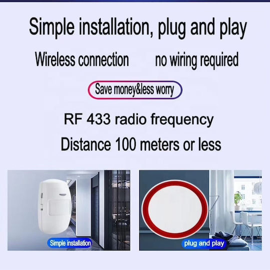 Ασυρματος Συναγερμος Smart Home Alarm Security System Diy Hosmart Wifi Gsm Tuya Support App Κινητό