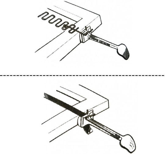 Jgs S.a Erga-258 Zig-Zag Pulling Tool Classic Upholstery Total Length 24.1cm