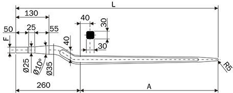 Loader Crowbar 50824 Foldable Ø36 L820 Bpt