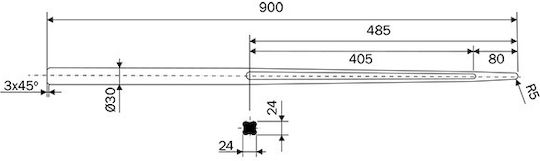 Loader Pry Bar 53090 Round Ø30 L900 Bpt